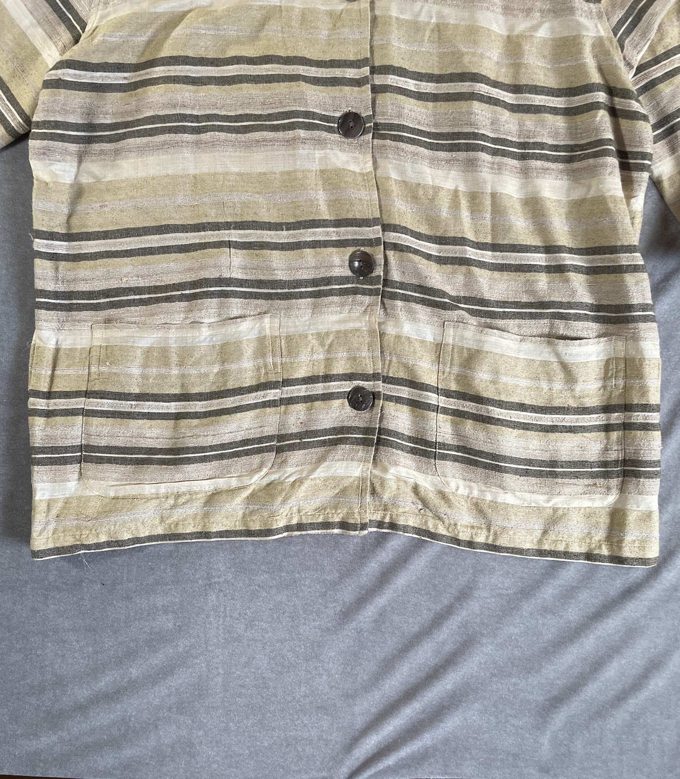 CHICO'S DESIGN シルクのボーダージャケット 5