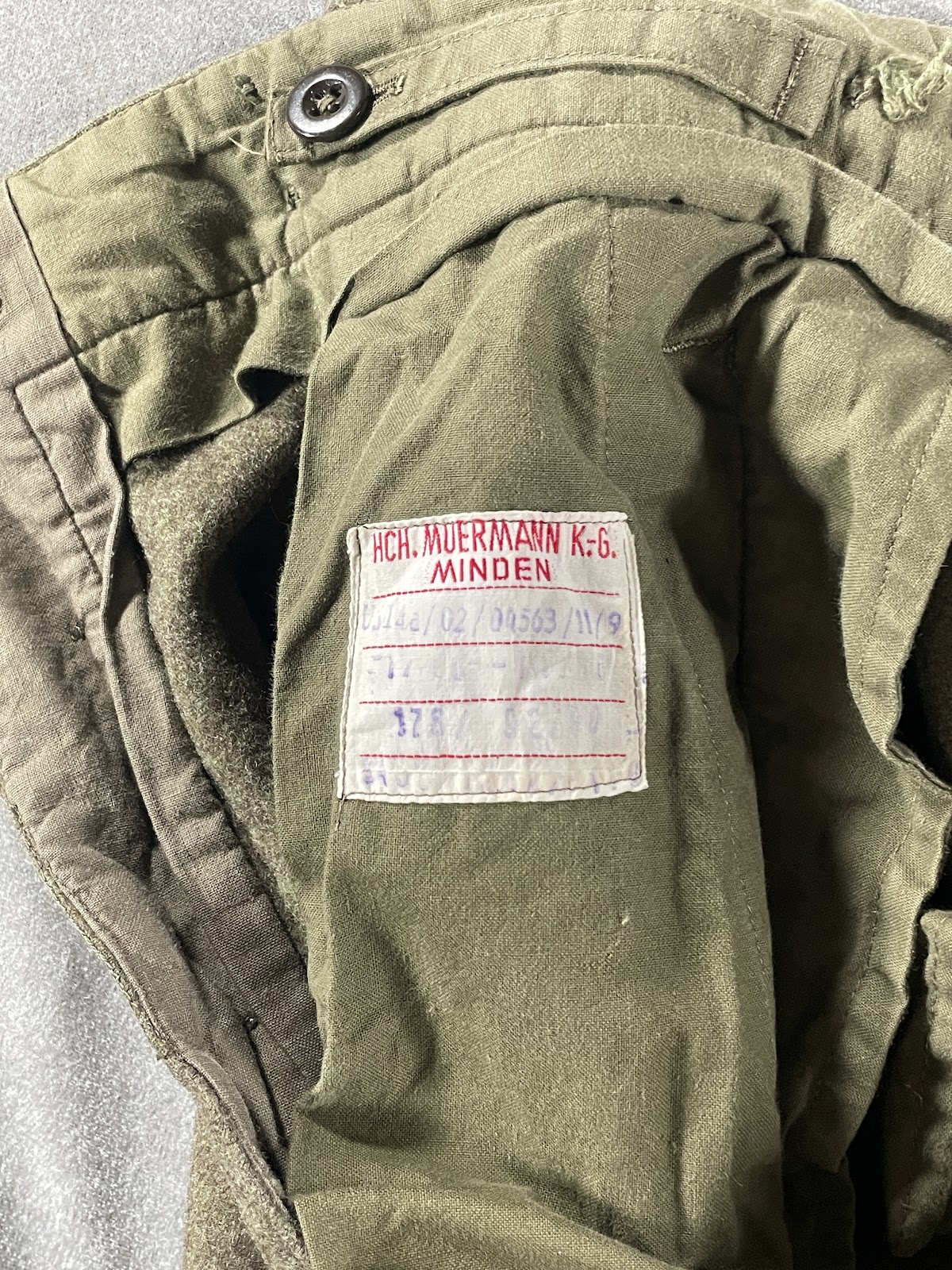 1950〜60年代頃 西ドイツ軍 ウールカーゴパンツ オリーブドラブ ミリタリー メンズ 3
