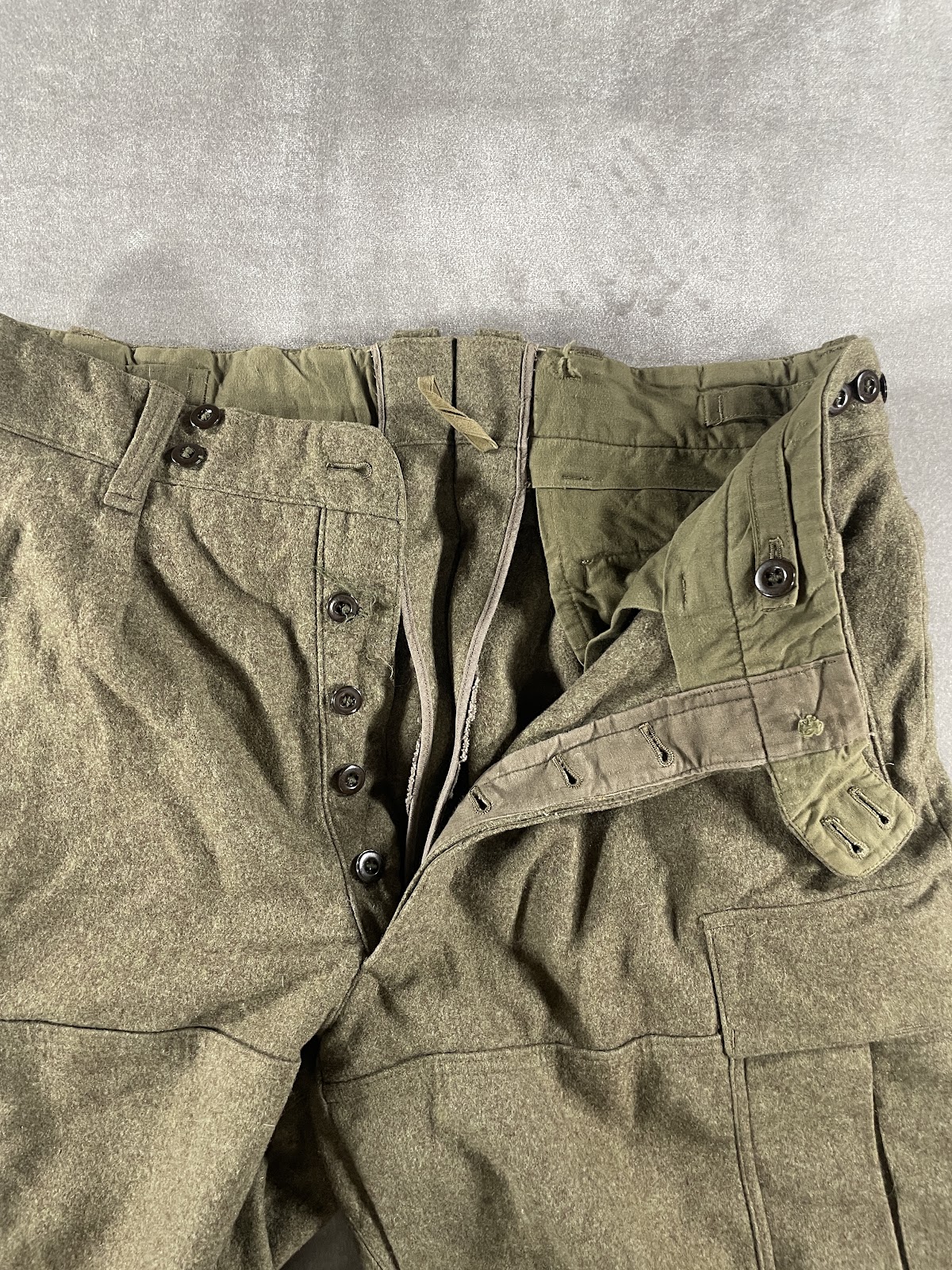 1950〜60年代頃 西ドイツ軍 ウールカーゴパンツ オリーブドラブ ミリタリー メンズ 4