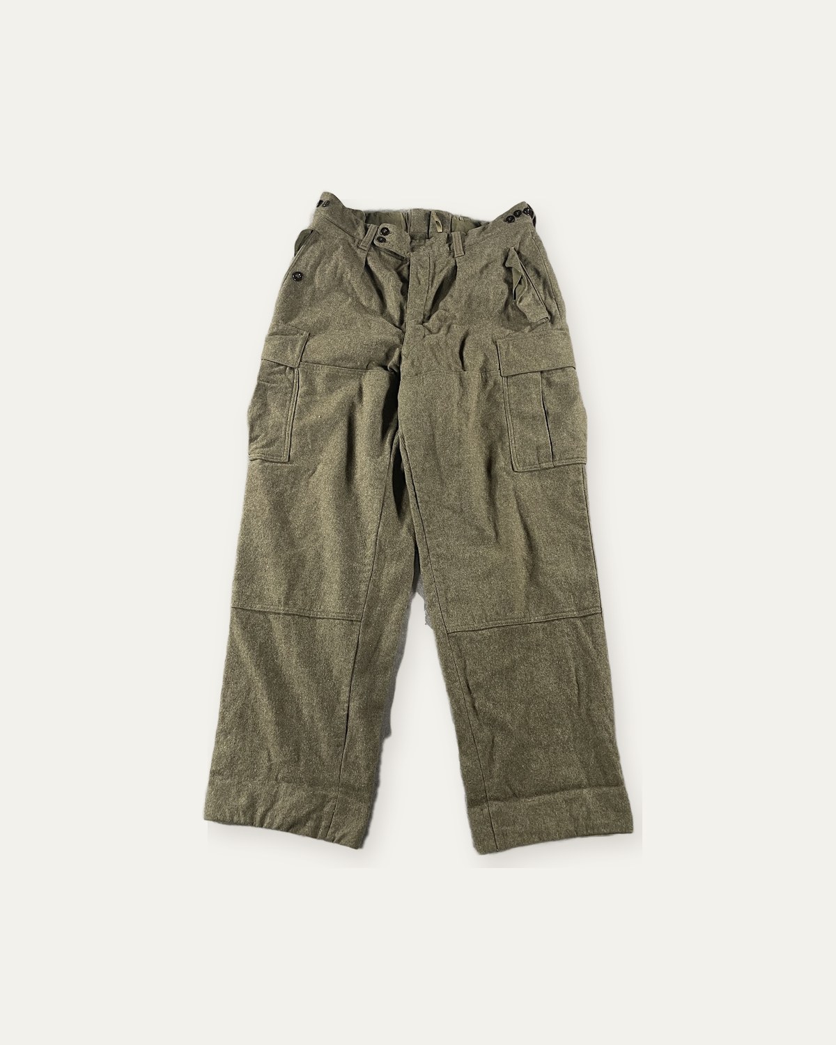 1950〜60年代頃 西ドイツ軍 ウールカーゴパンツ オリーブドラブ ミリタリー メンズ 1
