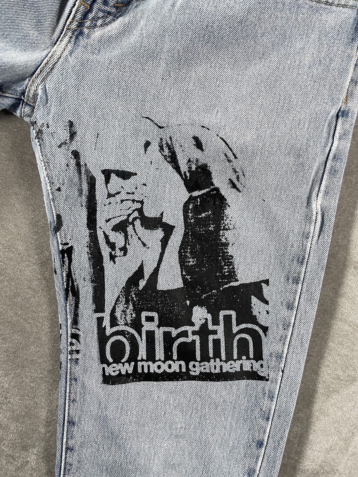 Levi's 517 ブーツカット カスタムプリントデニム ライトインディゴ W32 メンズ 11