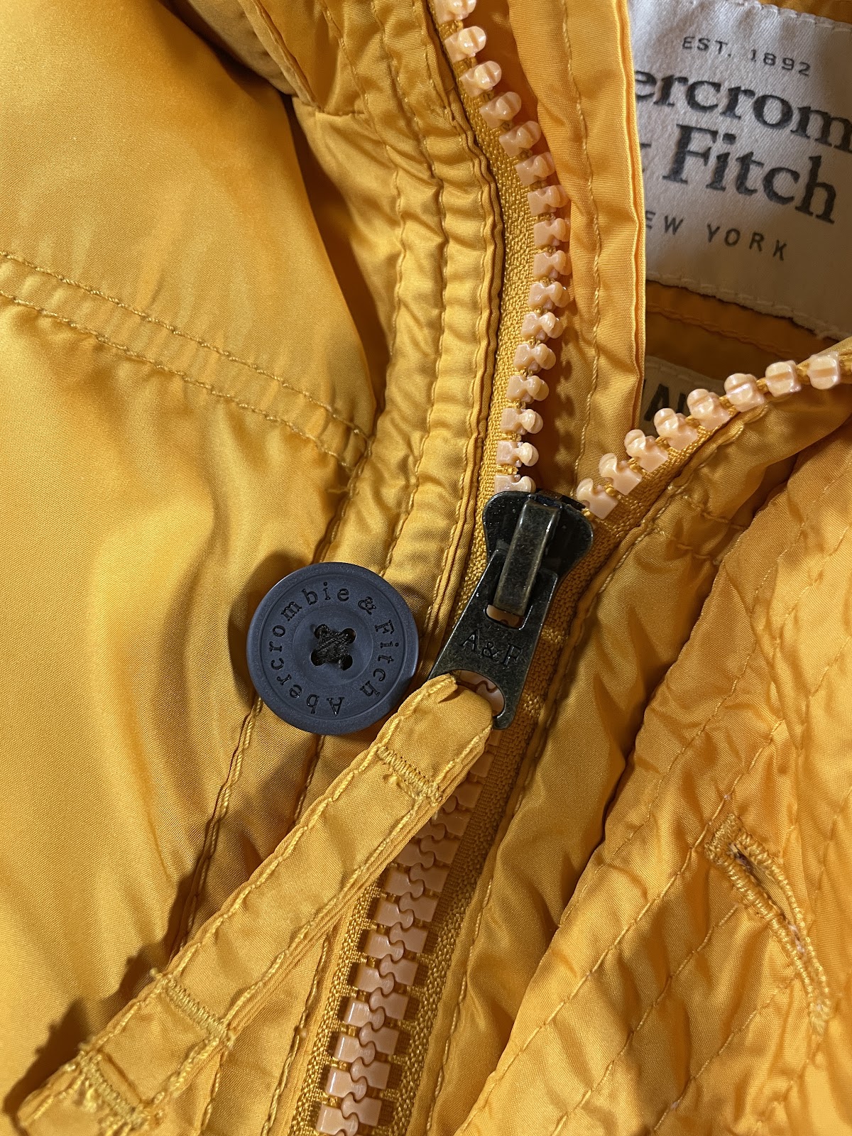 Abercrombie & Fitch KEMPSHALL ダウンジャケット マスタードイエロー XL メンズ
