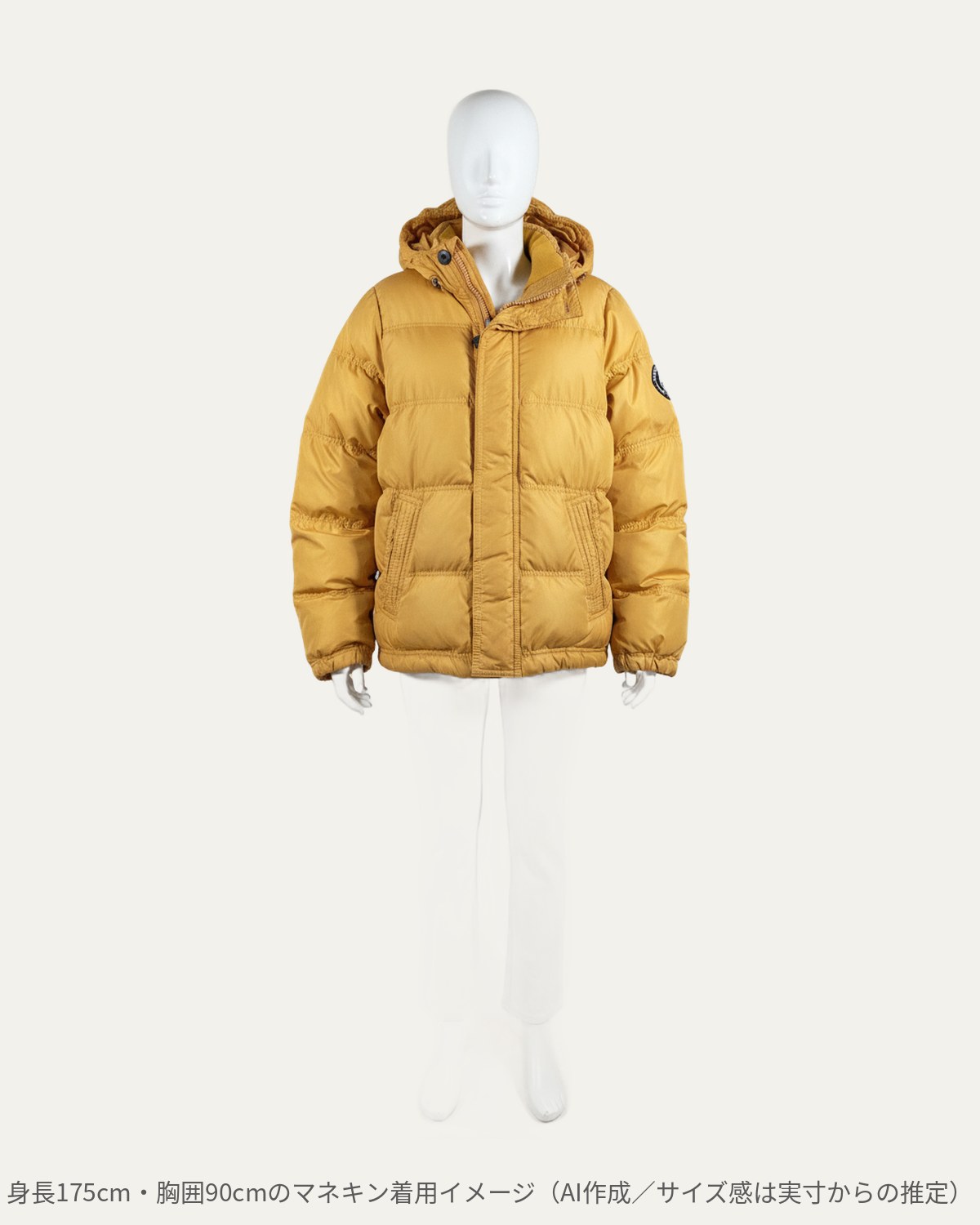 Abercrombie & Fitch KEMPSHALL ダウンジャケット マスタードイエロー XL メンズ