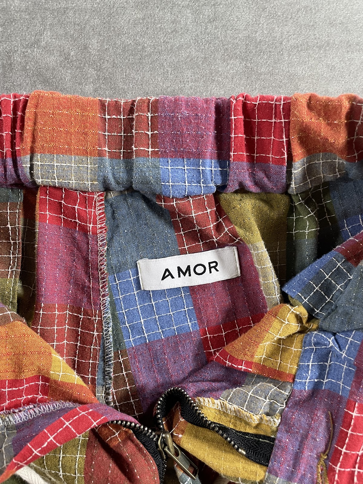 AMOR ブロックチェック バルーンパンツ マルチカラー イージーパンツ レディース 5